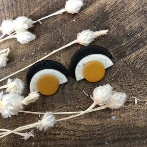 Handmade polymer clay earrings in the style Crosby